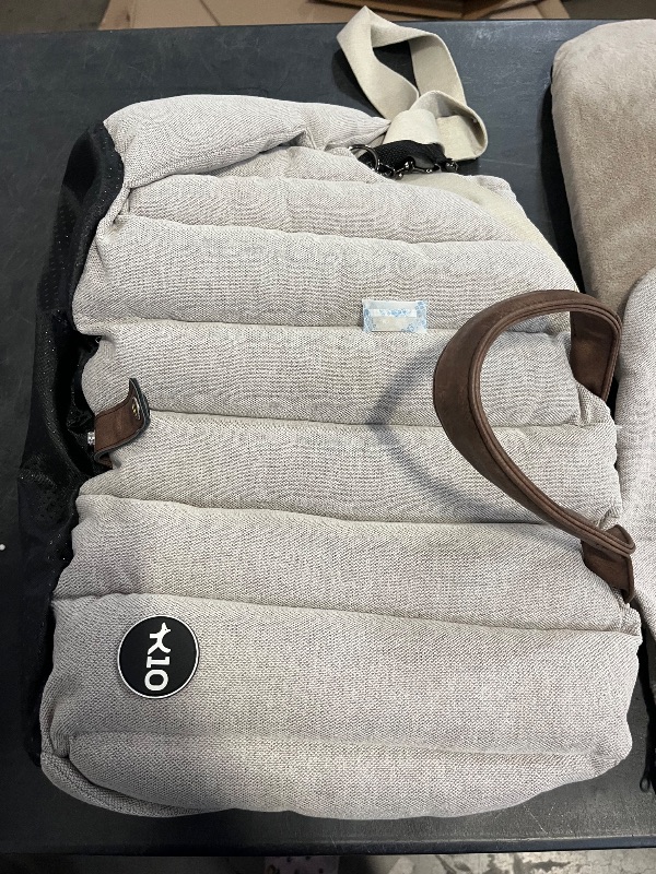 Photo 1 of K10 Car-Go Tote - Dual Purpose Pet Tote and Dog Car Seat - Carry Your Dog or cat Safely with Harness Attachment - Attach The Bag to a seat to use as a Pet Carrier (Oatmeal Beige)
