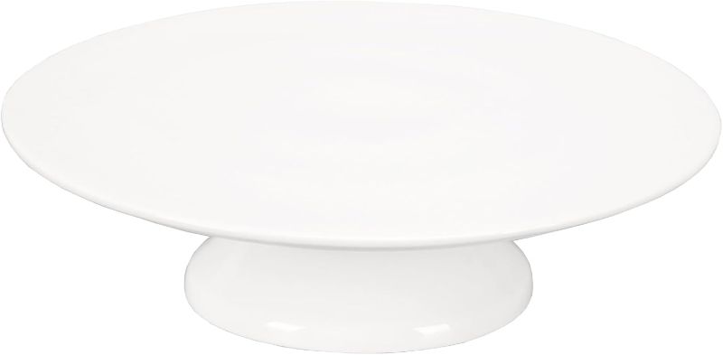 Photo 1 of Porcelain Cake Stand, Round Dessert Stand, Cupcake Stand - Wedding and Birthday Decorating Cake Pedestal Stand - Dessert Display Serving Use at Parties, Restaurants, Birthday 13.8 Inch
