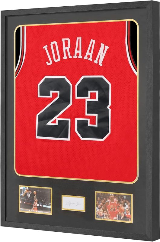 Photo 1 of Jinchuan Jersey Frame Display Case Shadow Box Lockable with UV Protection for Baseball Basketball Football Soccer Hockey Sport Shirt
