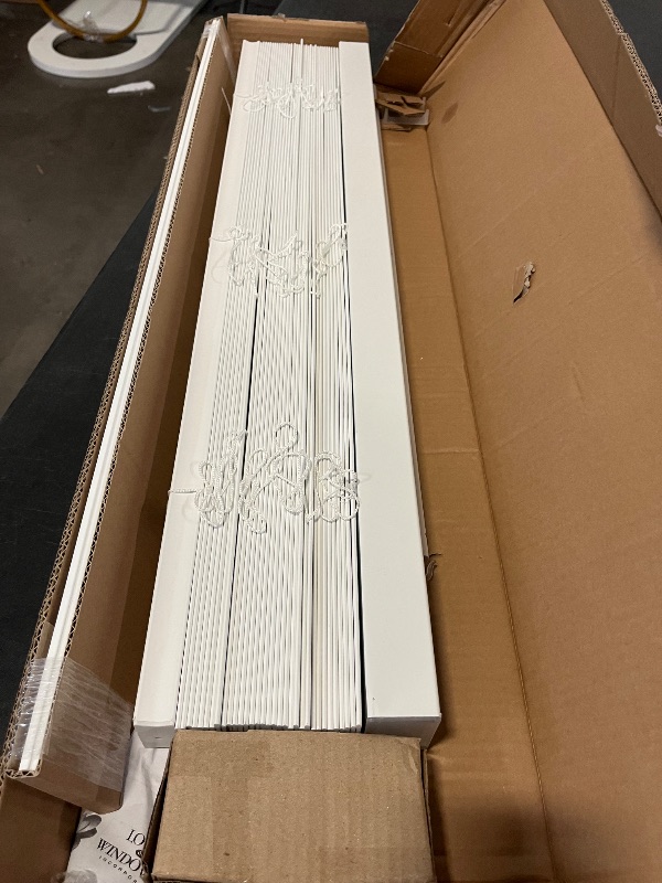 Photo 1 of ARLO BLINDS Faux Wood Blinds with Crown Valance - White, Cordless Window Blinds & Shades - Blinds for Indoor Windows, 2" Faux Wooden Blinds for Home, Window Shades
