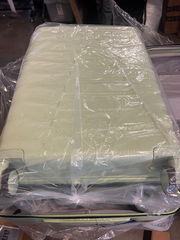 Photo 1 of 5-Piece Lightweight Luggage with Backpack Sets, ABS+PC Hard Shell Suitcase with TSA Lock & YKK Zipper (Avocado Green, 20in/24in/28in/BP/TB)
