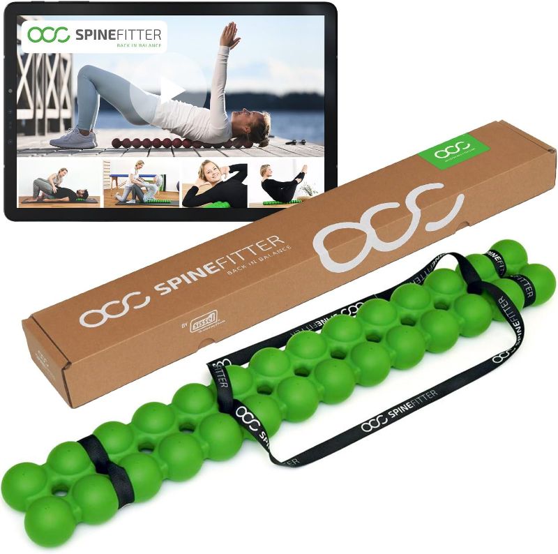 Photo 1 of SPINEFITTER by SISSEL Green | Massager for Back & Balance | Back Trainer relieves Tension and blockages Ideal for Pilates and Yoga | to Relax The Spine | for Home & Practice

