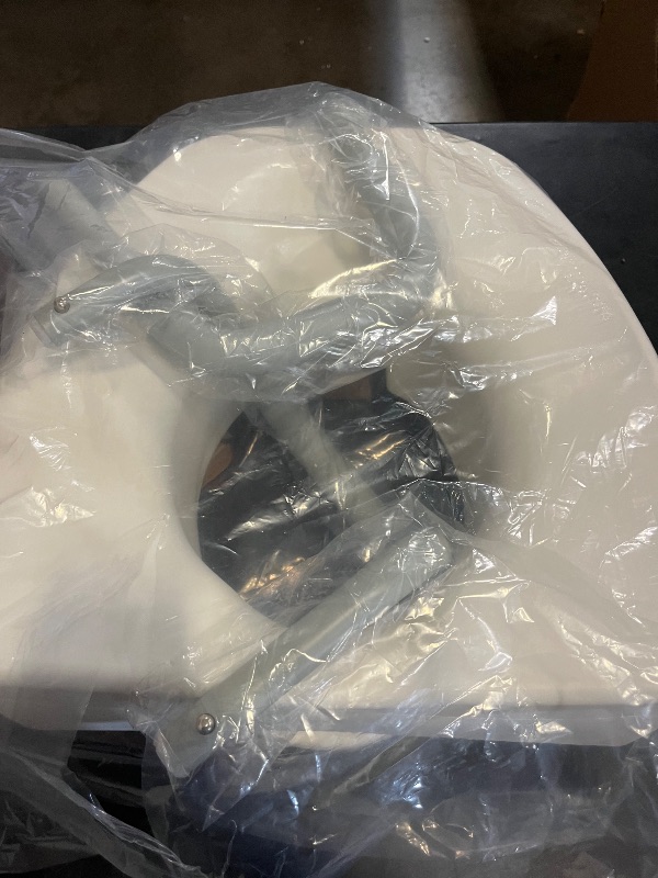 Photo 1 of Medline 5" Elongated Raised Toilet Seat, with Lock and Removable Padded Arms- A Medical Seat for Seniors, Elderly, Adults, or Post-Surgery Recovery, 1 Ct.
