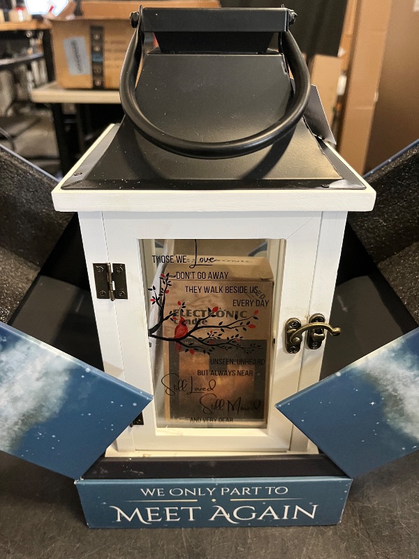 Photo 1 of Memorial Lantern - Bereavement Sympathy Gifts for Loss of Loved One Memorial Gifts for Loss of Mother Loss of Father Remembrance Gifts Thoughtful Funeral Gifts with LED Candle and Remote
