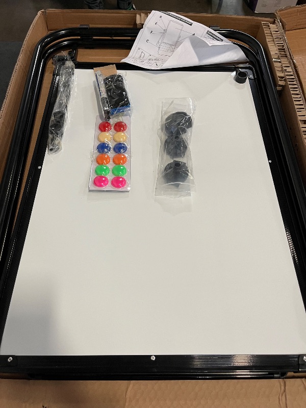 Photo 1 of Dry Erase White Board with Stand Double Sided 28"X20" Magnetic U Standing Easel Whiteboard, Height Adjustable & 360° Rotation Portable White Boards for Classroom, Home & Office
