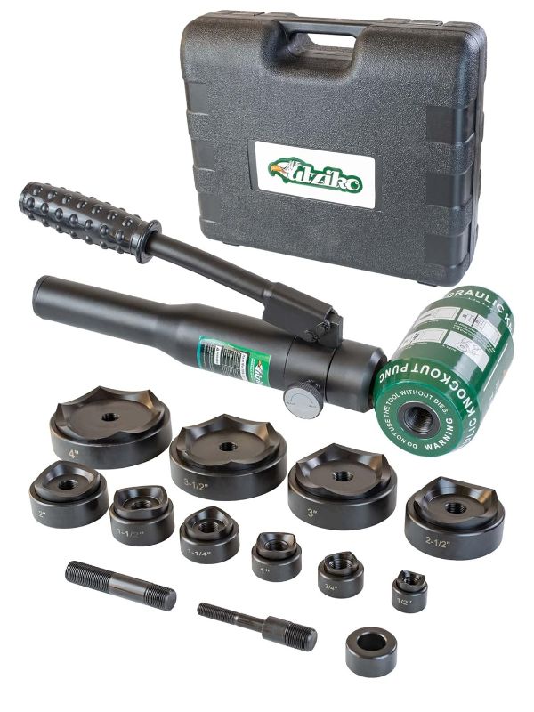 Photo 1 of Hydraulic Knockout Punch Electrical Conduit Hole Cutter Set KO Tool Kit 1/2 to 2 inch (8T(1/2"-2")) (Integral 1/2"~4")
