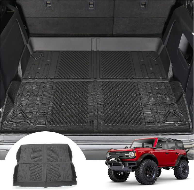 Photo 1 of Mabett Cargo Liner Non-Slip Mat for Ford Bronco Accessories, All-Weather Protection Trunk Mat Fit Bronco 2021 2022 2023 2024 4-Door Black
