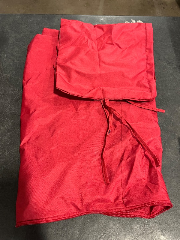 Photo 1 of Egg Chair Cushion Replacement 47x31.5x4.7 Inch -Thicken Foldable Removable Waterproof Egg Chair Cushions with Headrest, Outdoor Hanging Chair Cushion, Patio Swing Cushions,Machine Washable,Red
