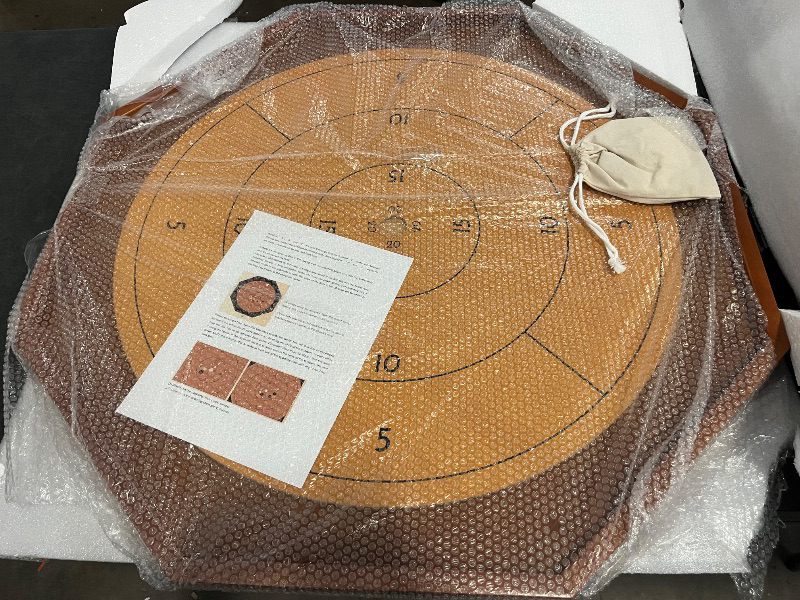Photo 1 of Tournament Crokinole and Checkers, 30-Inch Official Crokinole Board Game with 26" Playing Surface, Canadian Heritage Tabletop Game for Two Players, Dexterity Krokinole Games for Families and Friends
