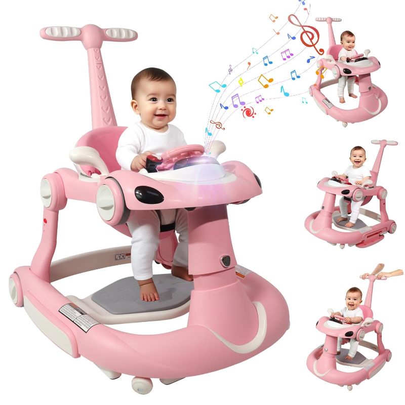 Photo 1 of Similar to Picture** 
Baby Walker with Wheels Infant Toddler Walker for Girls 6-18M Music and Push Walker 