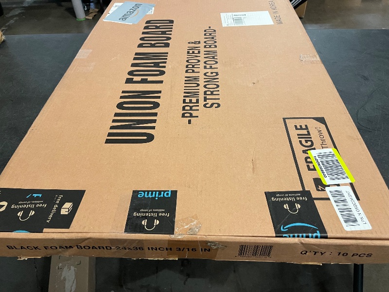 Photo 1 of Union Premium Black Foam Board 24 x 36 x3/16" 10-Pack : Matte Finish High-Density Professional Use, Perfect for Presentations, Signboards, Arts and Crafts, Framing, Display (Black, 24 x 36 x 3/16")
