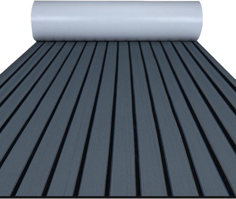 Photo 1 of FOCEAN Boat Flooring EVA Foam Boat Decking Faux Teak Marine Flooring Boat Mat Boat Carpet Sheet for Motorboat RV Yacht Kayak Surfboard, 94.5"x 47.2"/35.4"/23.6"/15.7"
