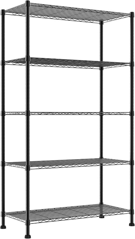 Photo 1 of REGILLER 5-Wire Shelving Metal Storage Rack Adjustable Shelves,17.7" D×35.4" W×72.3" H Standing Storage Shelf Units for Laundry Bathroom Kitchen Pantry Closet
