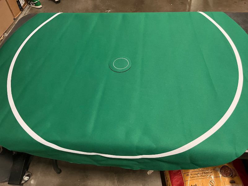 Photo 1 of Portable Poker Table Top Poker Table Layout Portable Rubber Poker Mat Professional Poker Mat Non-Slip and Folding Poker Card Tabletop Layout Fun Game Night Supplies - Cool Casino Gift for Kid
