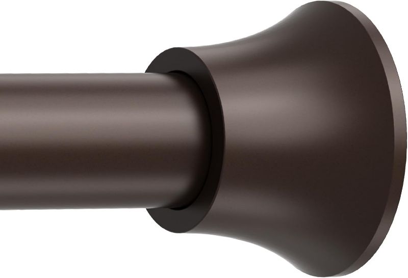 Photo 1 of Bronze Shower Curtain Rod, Shower Tension Rod Adjustable 30 To 76 Inch,Shower Curtain Rods Spring Tension For Bathroom No Drilling No Rust
