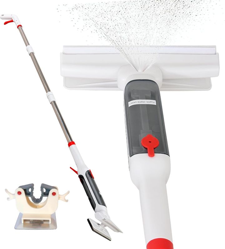 Photo 1 of Window Cleaner with Front and Rear Cleaners + Expandable Sprayer - Window Vacuum Squeegee - Complete Kit for Glass, Windows and Mirrors, Quick Drying- Window Cleaner Tool - Car Window Cleaner Spray
