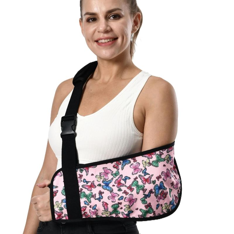 Photo 1 of Arm Sling for Broken Arm Torn Rotator Cuff Shoulder Elbow Wrist injury Printed Brace Support for Adults and Women (Butterfly)
