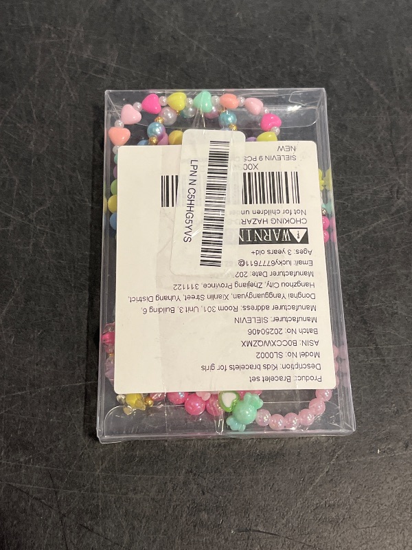 Photo 1 of 9 PCS Cute Kids Bracelets for Girls Pink LOVE Beaded Bracelets Little Girls Costume Jewelry Princess Party Favors Pretend Play Birthday Easter Christmas Valentines Toddler Jewelry
