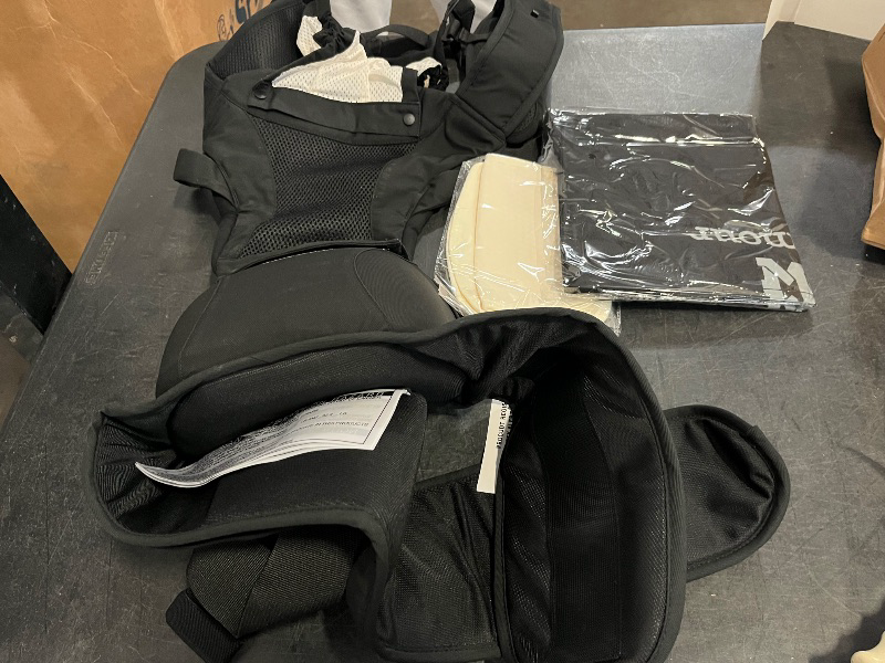 Photo 1 of Bebamour Baby Carrier Newborn to Toddler-2 in 1 Hip Seat & Carrier Front and Back Carry with Head Hood & 3 Pieces Teething Pads& Waist Extenders & Storage Bag 0-36 Months (New Black)
