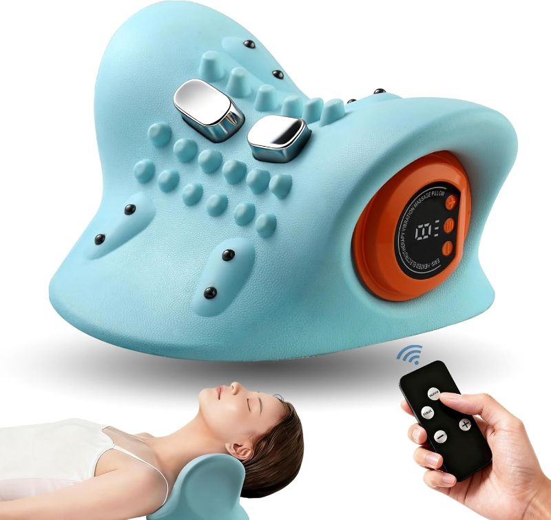 Photo 1 of Neck Massager,Shiatsu Neck Massager 2025 with Heat Electric Shoulder & Cervical Massage for Pain Relief deep Tissue Massage Pillow Heated Neck Stretcher for Neck, Back, Shoulder
