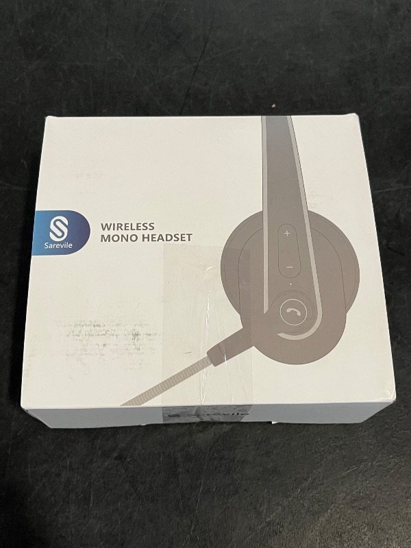 Photo 1 of Bluetooth Headset with USB Dongle for Computer, Single-Ear Wireless Headset with Noise Cancelling Microphone for Office & Truckers, Bluetooth V5.2 with Mute Button for Work

