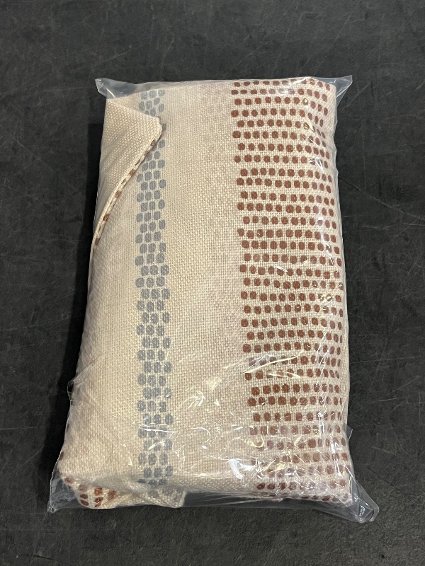 Photo 1 of Brown Grey Gray Outdoor Pillow Covers 18x18 Set of 2 Boho Polka Dot Striped Throw Pillows Abstract Modern Geometry Decorative Pillow Cases Farmhouse Linen Cushion Case Decora for Sofa Couch