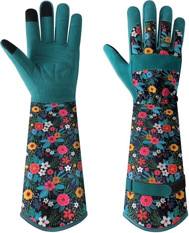 Photo 1 of Gardening Gloves for Women, Breathable leather Garden Gloves with Grip, Thorn-Proof Puncture-Resistant Work Gloves
