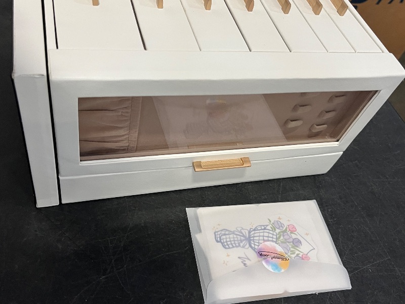 Photo 1 of Jewelry Box 360° Rotating and PU Travel Jewelry Box Bundle, Jewelry Storage Case with 5 Drawers, Jewelry Organizer, Glass Window, Gift,
