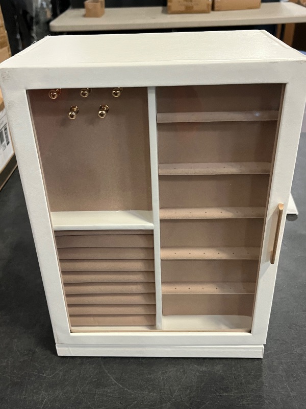 Photo 1 of Jewelry Box 360° Rotating and PU Travel Jewelry Box Bundle, Jewelry Storage Case with 5 Drawers, Jewelry Organizer, Glass Window, Gift,
