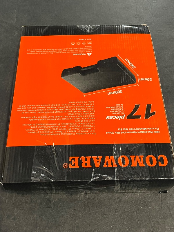 Photo 1 of COMOWARE Rotary Hammer Drill Bits Set & Chisels- SDS Plus Concrete Masonry Hole Tool 17pcs with Storage Case
