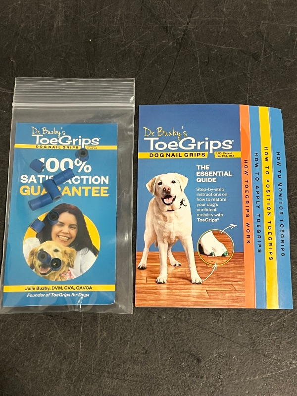 Photo 1 of Dr Buzby's Medium ToeGrips for Dogs - Instant Traction on Wood/Hardwood Floors - Anti Slip Relief - Grippers for Senior Dogs - Stop Sliding Instantly - Rubber Nails for Paws - 1 Pack