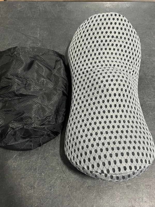 Photo 1 of Lumbar Support Pillow for Office Chair, Memory Foam Lumbar Pillow for Lower Back Pain Relief - Black (Grey)
