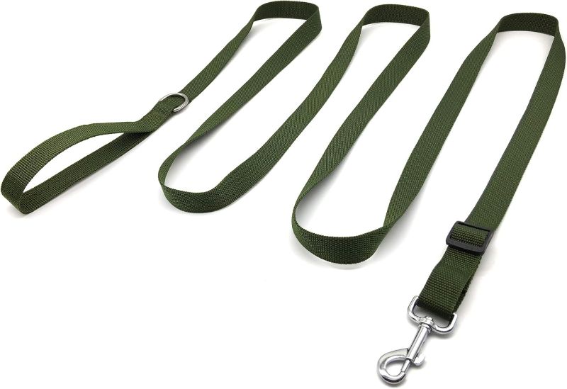 Photo 1 of TAIAN Adjustable Nylon Dog Leash, 6FT/10 FT Long Dog Leashes for Small Medium Large Dogs (1 in x 10 ft, Green)
