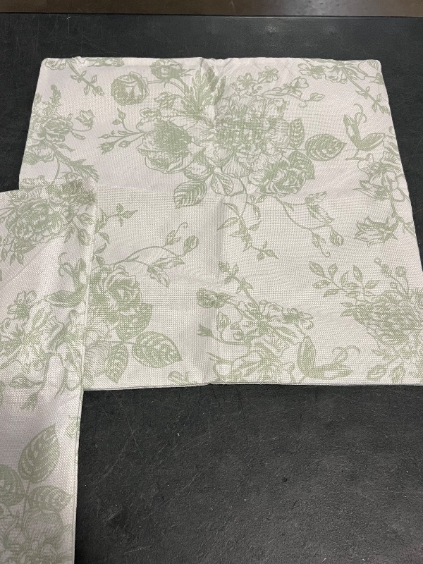 Photo 1 of Vintage Floral Pillow Covers Set of 2 Sage Green and Cream Floral Throw Pillow Covers Chinoiserie Flower Pillowcases Rustic Farmhouse Cotton Linen Cushion Covers for Couch Bed Sofa Decor
