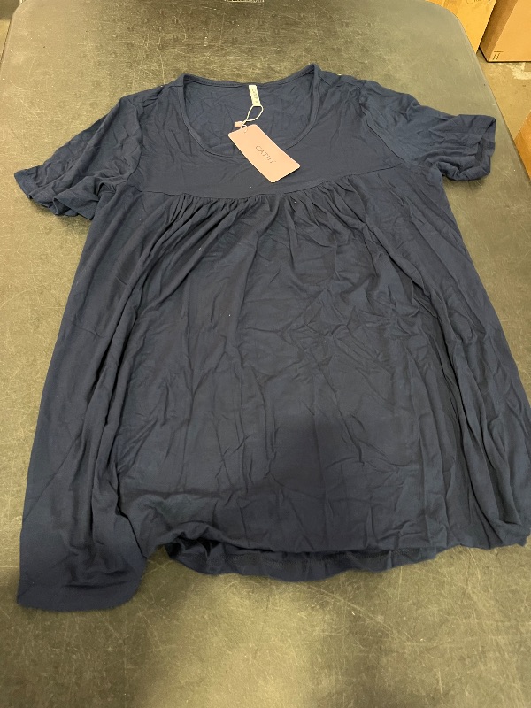 Photo 1 of XL LONGYUAN Womens Tunic Tops 2025 Short Sleeve Shirts Summer Casual Tee Comfy Blouses