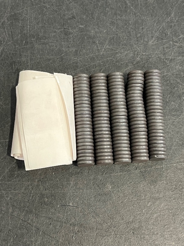 Photo 1 of TRYMAG Small Ceramic Round Disc Magnets with Adhesive Backing, 15x3mm Tiny Flat Circle Ferrite Industrial Magnets for Crafts, Science, Hobbies, Project - 0.6Inch, 130Pcs
