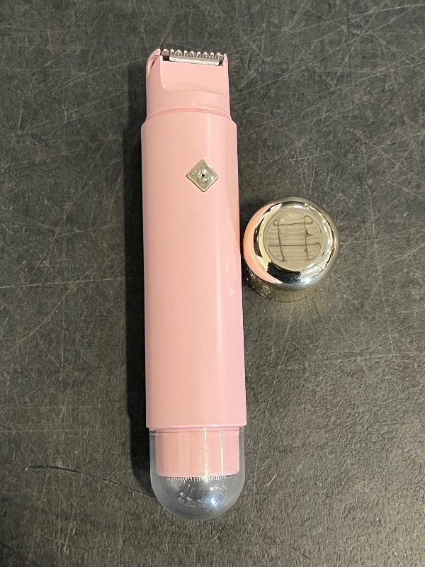 Photo 1 of Bikini Trimmer for Women - 2 in 1 Electric Body Hair Trimmer with LED Display, IPX7 Waterproof & Easy to Clean, Cordless Body Shaver for Travel, Replaceable Ceramic Blade Heads, USB Charge Dock(Pink)
