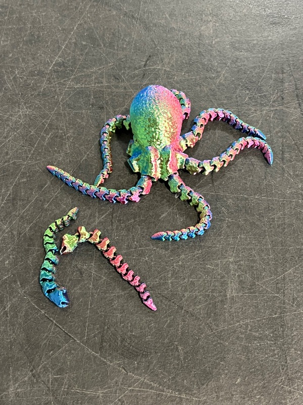 Photo 1 of Missing Two Legs** 22 Network 3D Printed Octopus Fidget Toy, Fun and Educational Animal Desk Toys for Kids, 4.0 inch, Desktop Pets Stuff, Ocean Lovers, and Easter Gifts (Green)
