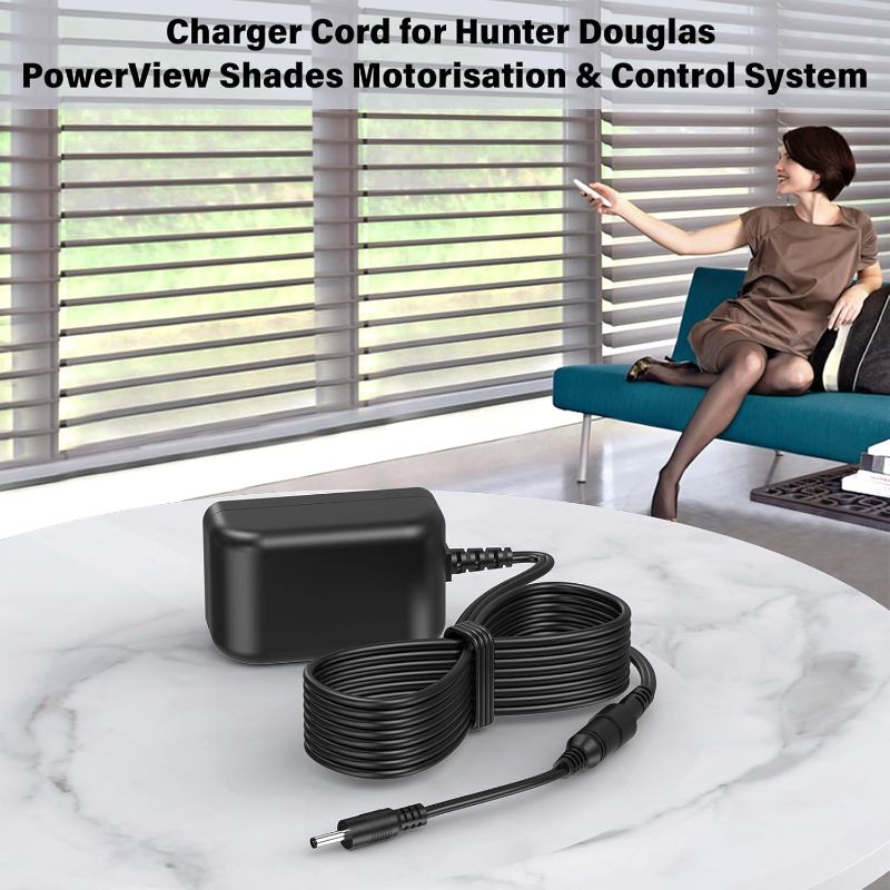 Photo 1 of 16.8V Charger Replacement for Hunter Douglas Blinds Power Cord AC Adapter for Hunter Douglas PowerView Shades Motorisation & Control System 14.4V Rechargeable Battery Pack ABP CH0381-1682000F 1027686
