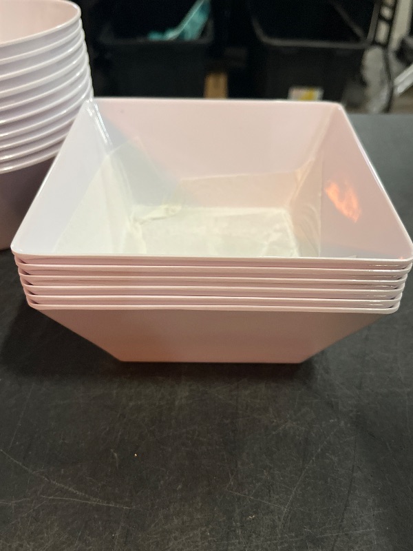 Photo 1 of 46 Item Kitchen Bundle , Includes 4 Plastic Square Plates(Not Microwavable), 6 Square Plastic Dipping Bowls(Not Microwavable), 10 Circle Soup Bowls (Not Microwavale) 2 Multipurpose Bins (3pack) , and 6 Different Color Tongs.