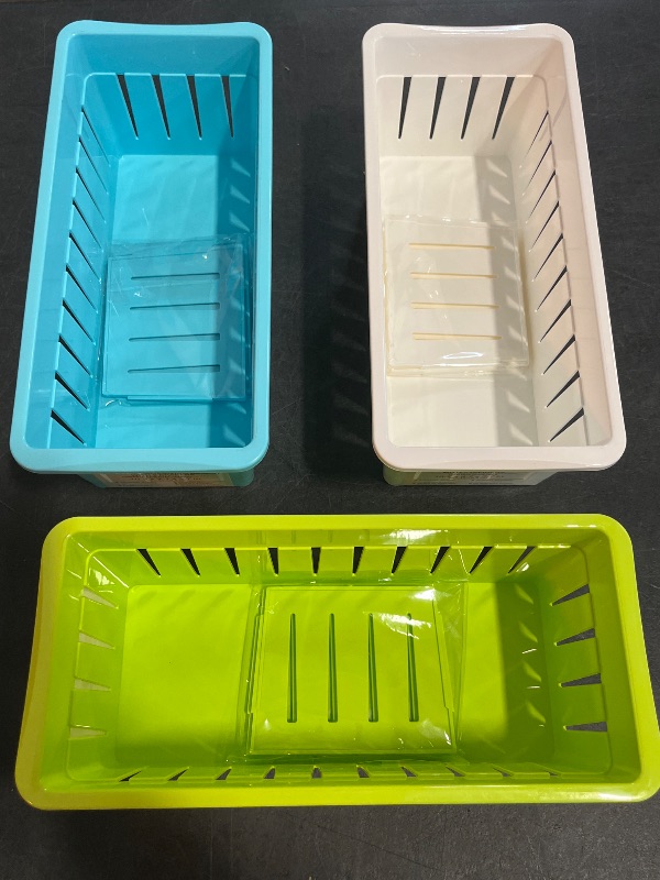 Photo 1 of 3 Home Narrow Organizing Basket with 2 Dividers 

