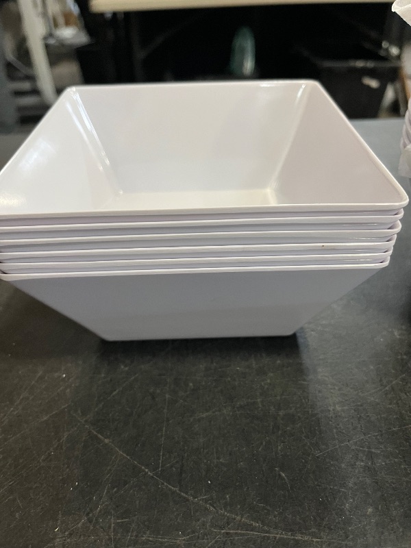 Photo 1 of 30 Item Kitchen Bundle , Includes 6 Square Plates(Red,Light Green,Dark Green), 1 2pack Ice Cube Tray, 6 Square Dipping Bowls(Not Microwable), 12 Circle Soup Bowls(Not Microwavable) and 5 Different Color Tongs