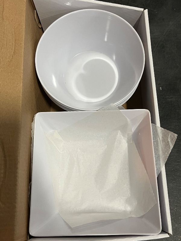 Photo 1 of 5 Circle Soup Bowls , 7 Square Dipping Bowls