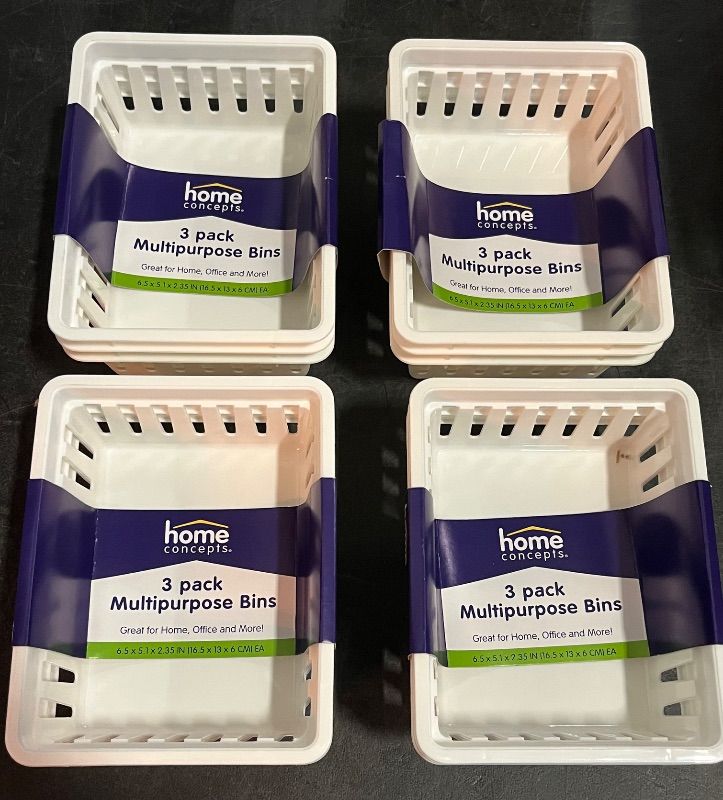 Photo 1 of 4 3Pack Multipurpose Bins For Organization at Home or Classrooms
