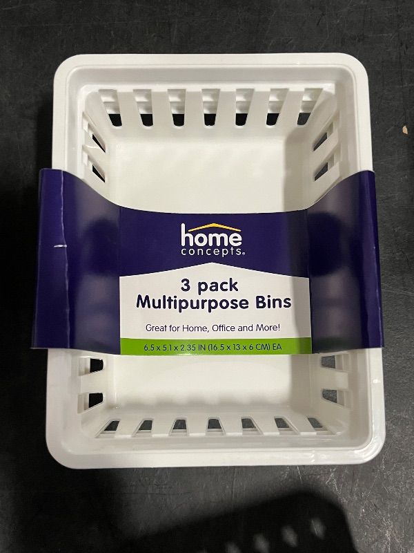 Photo 1 of 4 3Pack Multipurpose Bins For Organization at Home or Classrooms
