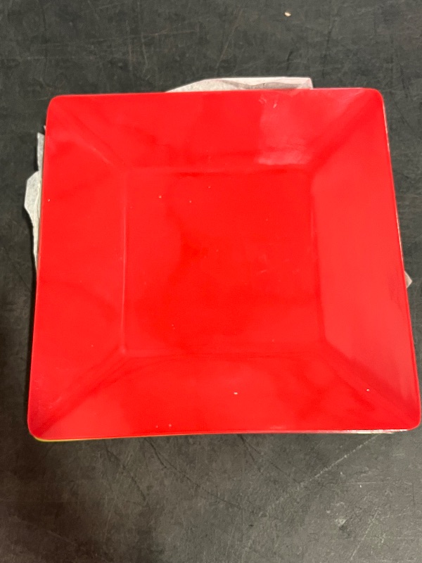 Photo 1 of 17 Item Kitchen Bundle Includes 6 Square Plates(Dark Green, Light Green, and Red) , 1 DishRack, 4 Square Dipping Bowls (Not Microwavable) and 6 Different Color Tongs