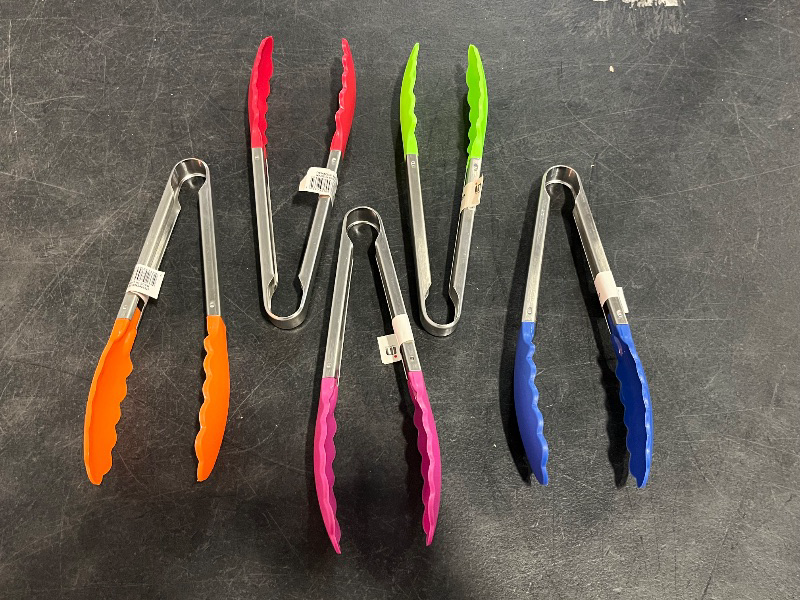 Photo 1 of 5 Different Color Plastic Tongs