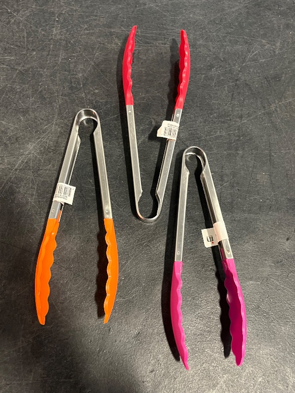 Photo 1 of 5 Different Color Plastic Tongs