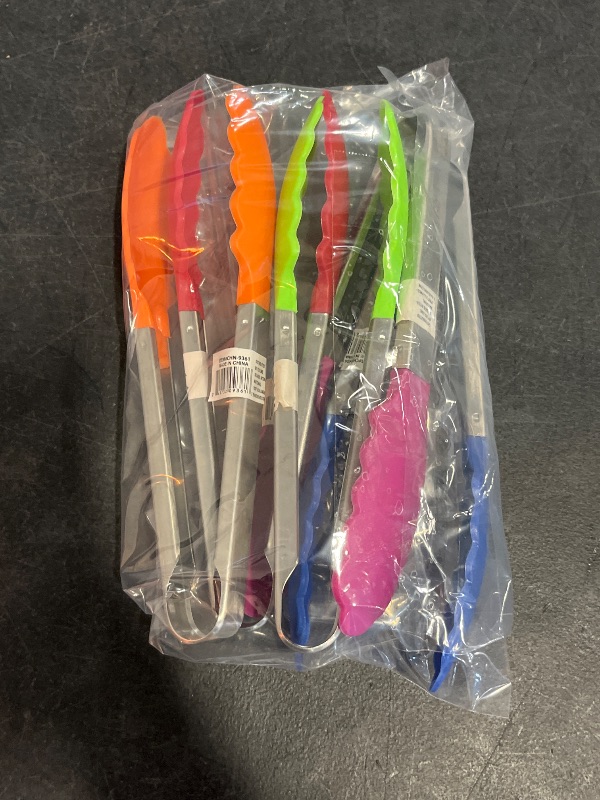 Photo 1 of 5 Different Color Plastic Tongs