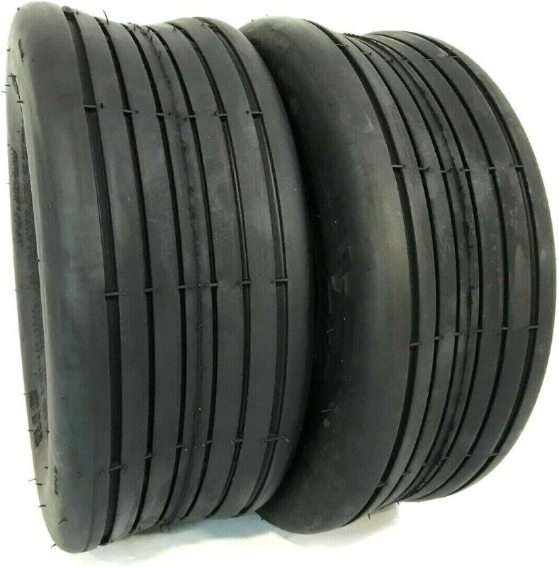 Photo 1 of Two 15x6.00-6, 15-6.00x6 Fits Hay Tedder Lawn Tires Heavy Duty 15/6.00-6 Lawn Tractor Mower